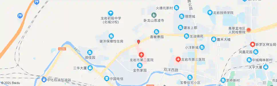 龙岩二院新院北门_公交站地图_龙岩公交_妙搜公交查询2024