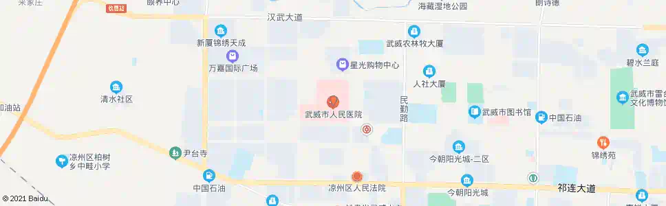 武威十陆医院_公交站地图_武威公交_妙搜公交查询2024