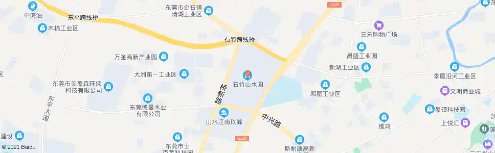 东莞石竹山水园_公交站地图_东莞公交_妙搜公交查询2024