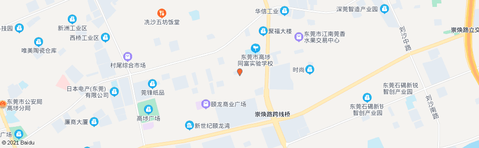 东莞冼沙二上坊市场_公交站地图_东莞公交_妙搜公交查询2024