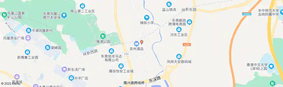 东莞雁田小学_公交站地图_东莞公交_妙搜公交查询2024