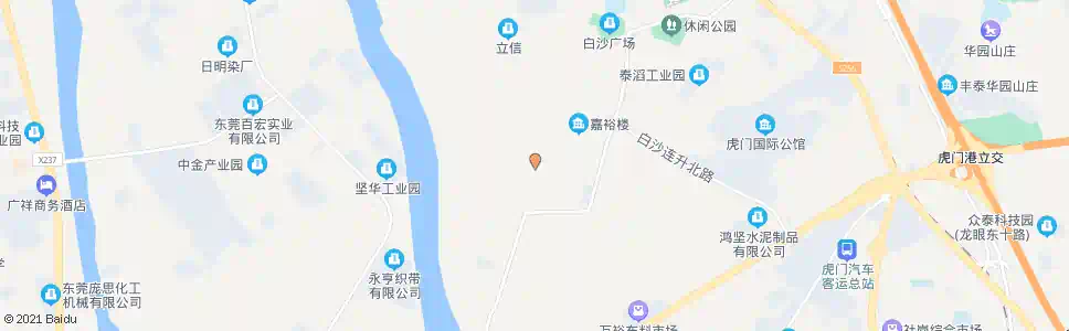 东莞白沙大路中_公交站地图_东莞公交_妙搜公交查询2024