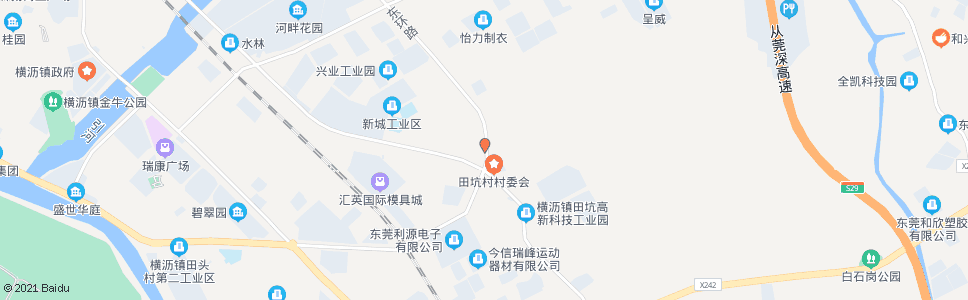 东莞田坑村委会_公交站地图_东莞公交_妙搜公交查询2024