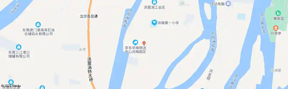 东莞洪梅1号店_公交站地图_东莞公交_妙搜公交查询2024