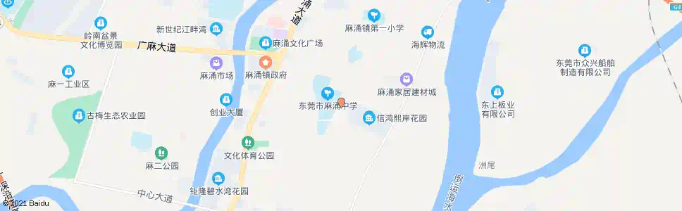 东莞麻涌中学_公交站地图_东莞公交_妙搜公交查询2024