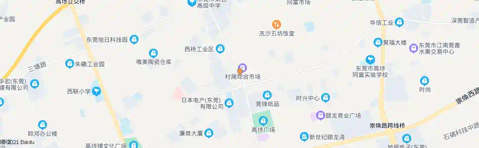 东莞冼沙五坊村_公交站地图_东莞公交_妙搜公交查询2024