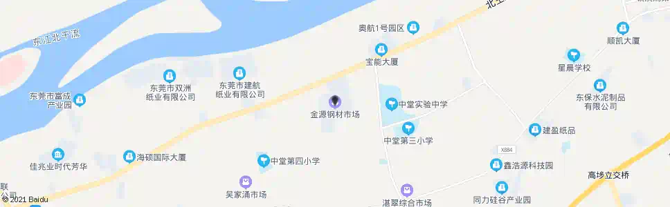 东莞金源钢材市场_公交站地图_东莞公交_妙搜公交查询2024