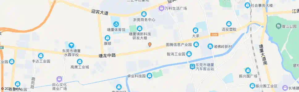 东莞四村综合市场_公交站地图_东莞公交_妙搜公交查询2024