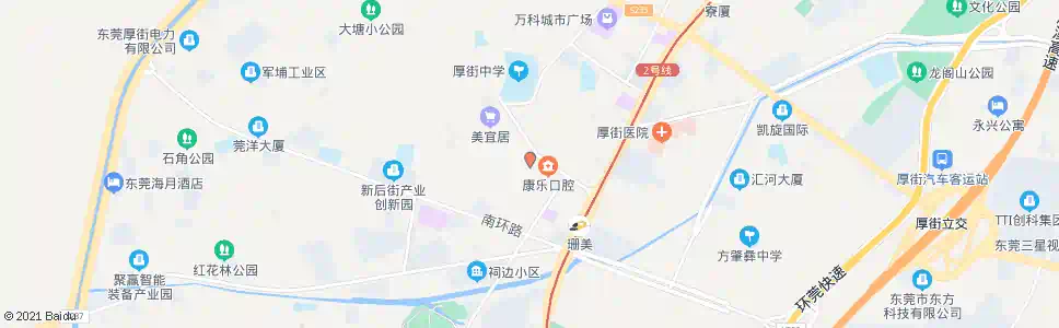 东莞珊美村委会_公交站地图_东莞公交_妙搜公交查询2024