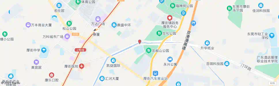 东莞厚街体育馆_公交站地图_东莞公交_妙搜公交查询2024