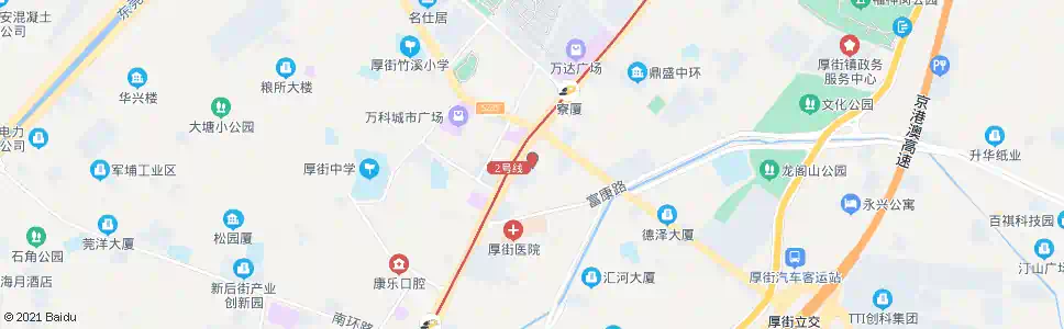 东莞厚街镇政府_公交站地图_东莞公交_妙搜公交查询2024