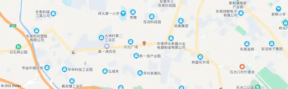 东莞大洲村委会_公交站地图_东莞公交_妙搜公交查询2024