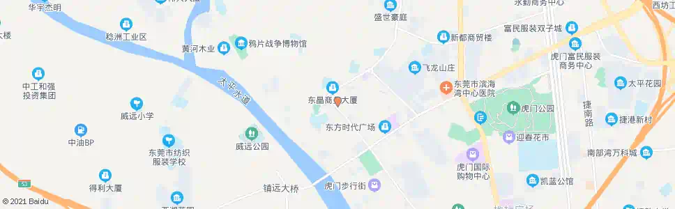 东莞百家商场_公交站地图_东莞公交_妙搜公交查询2024