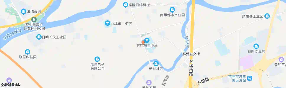 东莞万江三中_公交站地图_东莞公交_妙搜公交查询2024