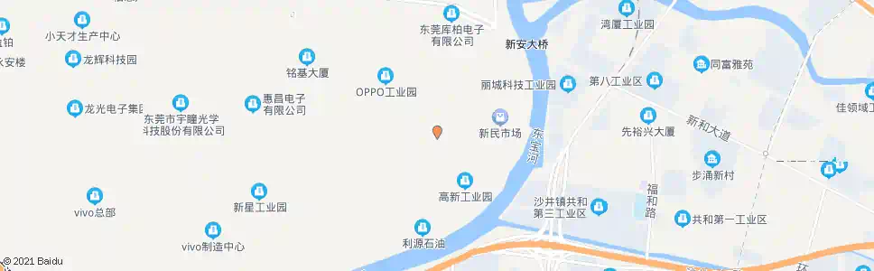 东莞新民居委会_公交站地图_东莞公交_妙搜公交查询2024