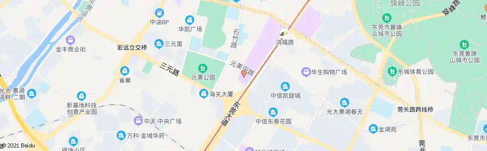 东莞百安中心_公交站地图_东莞公交_妙搜公交查询2024