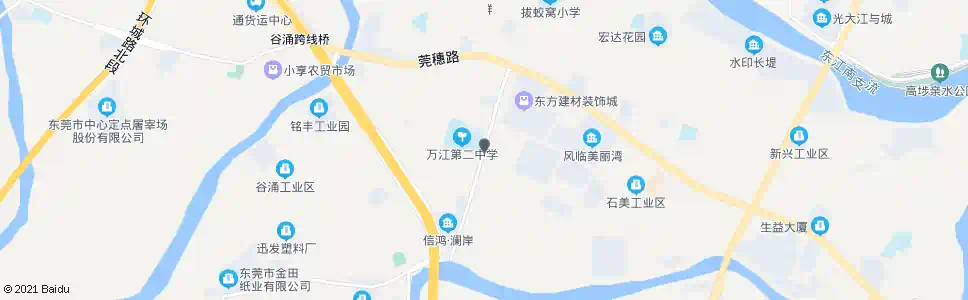 东莞万江二中_公交站地图_东莞公交_妙搜公交查询2024