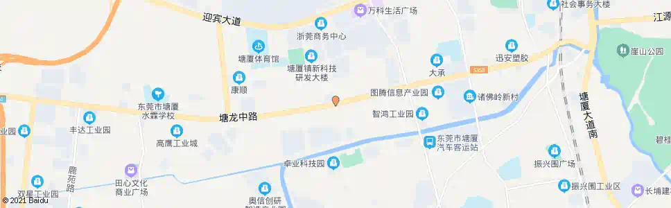 东莞四村市场_公交站地图_东莞公交_妙搜公交查询2024