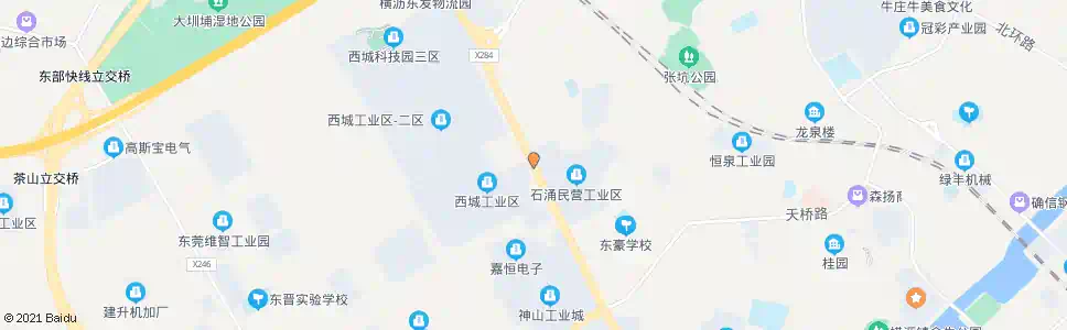 东莞西城科技园1区_公交站地图_东莞公交_妙搜公交查询2024