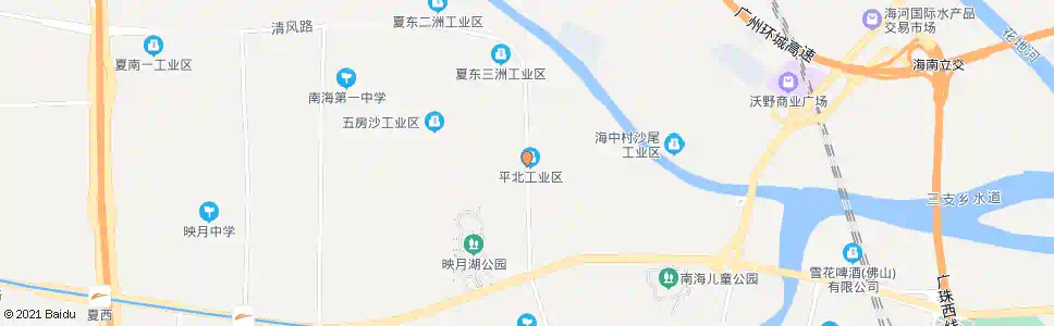 佛山平洲污水处理厂路口_公交站地图_佛山公交_妙搜公交查询2024