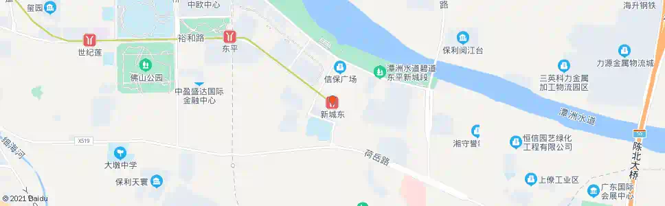 佛山新城东地铁站_公交站地图_佛山公交_妙搜公交查询2024