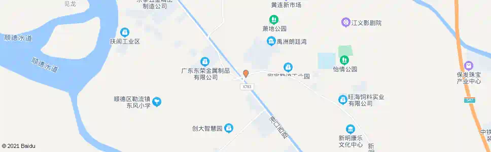 佛山新明坝咀_公交站地图_佛山公交_妙搜公交查询2024