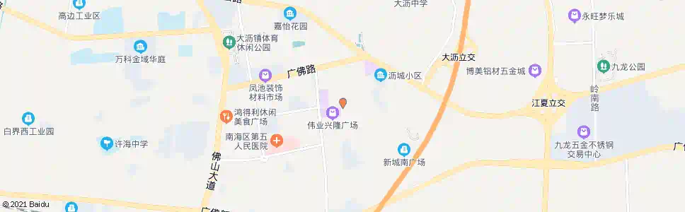 佛山大沥商业步行街_公交站地图_佛山公交_妙搜公交查询2024