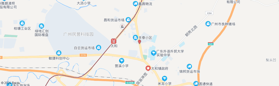 广州太和(谢家庄)_公交站地图_广州公交_妙搜公交查询2024
