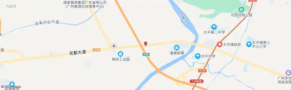 广州杨一村西_公交站地图_广州公交_妙搜公交查询2024