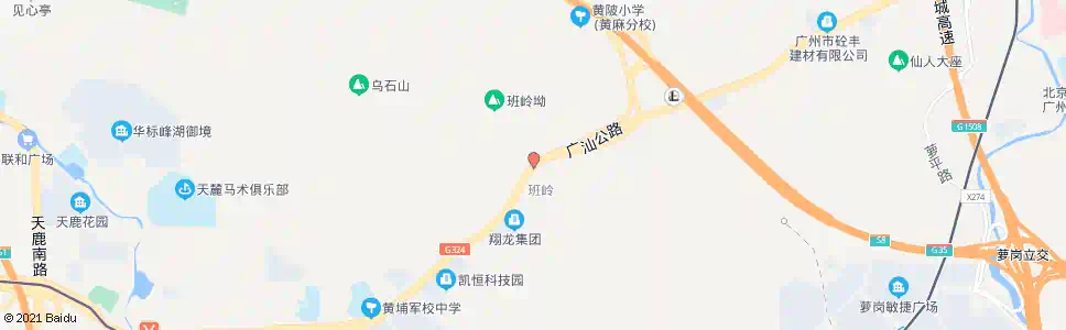 广州班岭村口_公交站地图_广州公交_妙搜公交查询2024