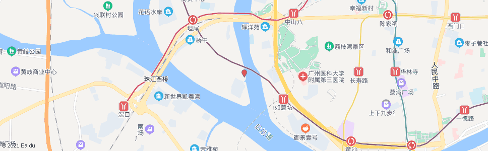 广州坦尾码头_公交站地图_广州公交_妙搜公交查询2024