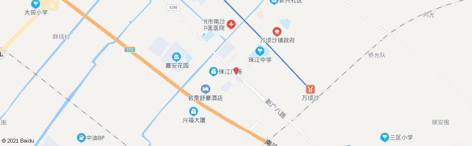 广州珠江街(灵新大道)_公交站地图_广州公交_妙搜公交查询2024