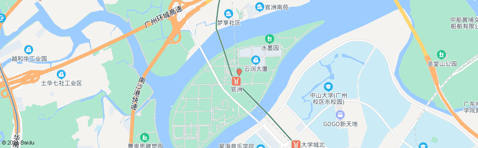 广州生物岛叠翠园_公交站地图_广州公交_妙搜公交查询2024