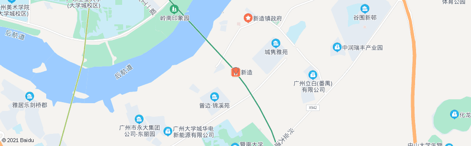 广州新造码头_公交站地图_广州公交_妙搜公交查询2024