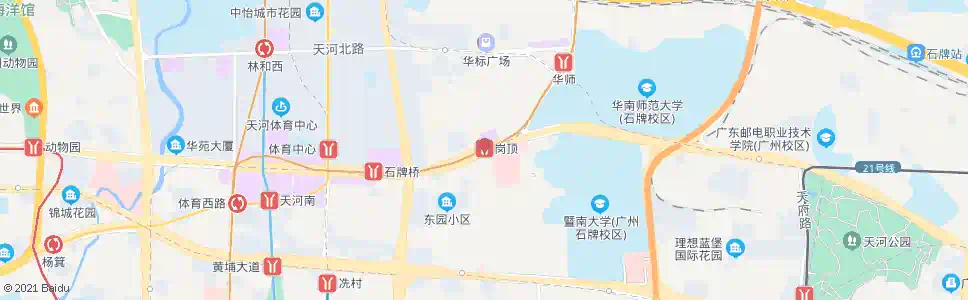 广州岗顶_公交站地图_广州公交_妙搜公交查询2024