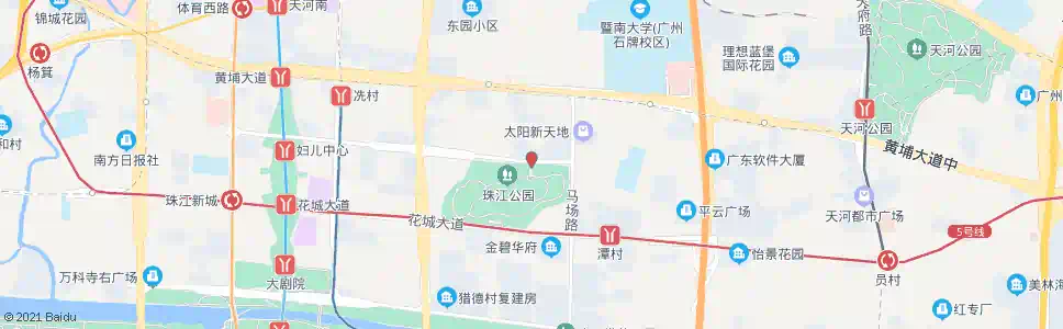 广州珠江公园北门_公交站地图_广州公交_妙搜公交查询2024