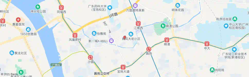 广州江南新村(骨伤科医院)_公交站地图_广州公交_妙搜公交查询2024