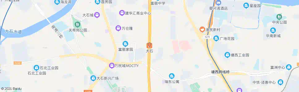 广州地铁大石站_公交站地图_广州公交_妙搜公交查询2024