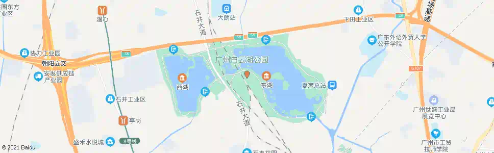 广州石井大道(白云湖公园)_公交站地图_广州公交_妙搜公交查询2024