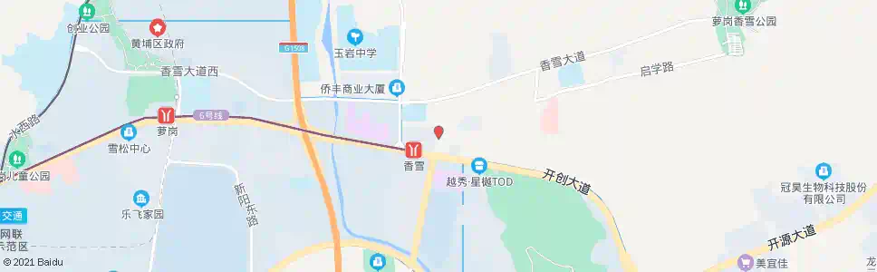 广州萝岗香雪牌坊_公交站地图_广州公交_妙搜公交查询2024