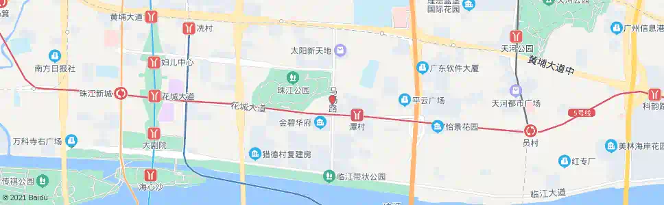 广州马场路中_公交站地图_广州公交_妙搜公交查询2024