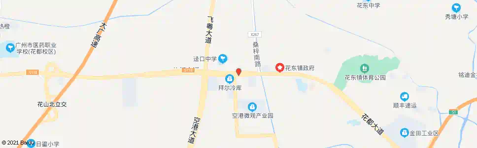 广州花东市场_公交站地图_广州公交_妙搜公交查询2024