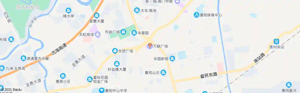 惠州万联购物广场_公交站地图_惠州公交_妙搜公交查询2024