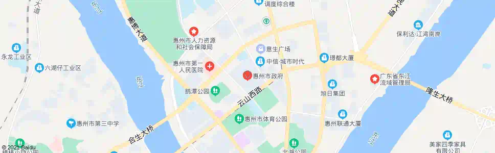 惠州城区政府_公交站地图_惠州公交_妙搜公交查询2024