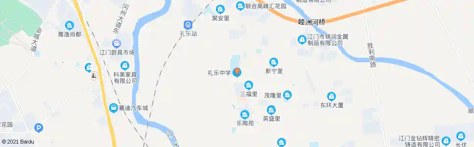 江门礼乐中学_公交站地图_江门公交_妙搜公交查询2024