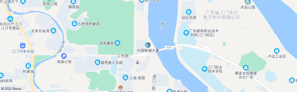 江门联通公司_公交站地图_江门公交_妙搜公交查询2024