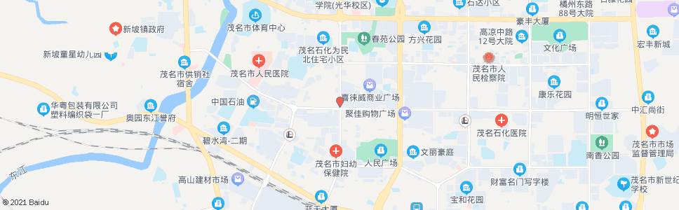 茂名双山二路(西)_公交站地图_茂名公交_妙搜公交查询2024