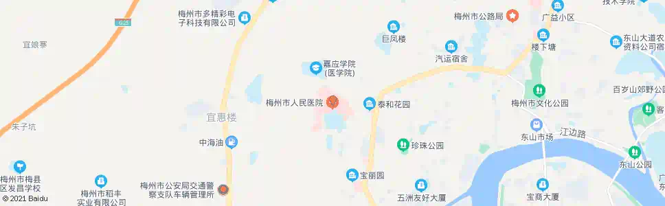 梅州新城医院_公交站地图_梅州公交_妙搜公交查询2024