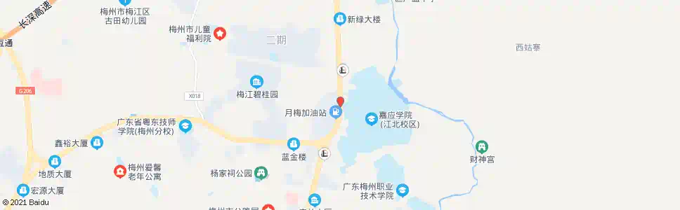 梅州嘉大西校门_公交站地图_梅州公交_妙搜公交查询2024