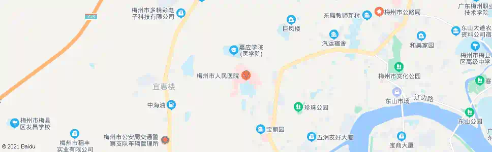 梅州人民医院_公交站地图_梅州公交_妙搜公交查询2024